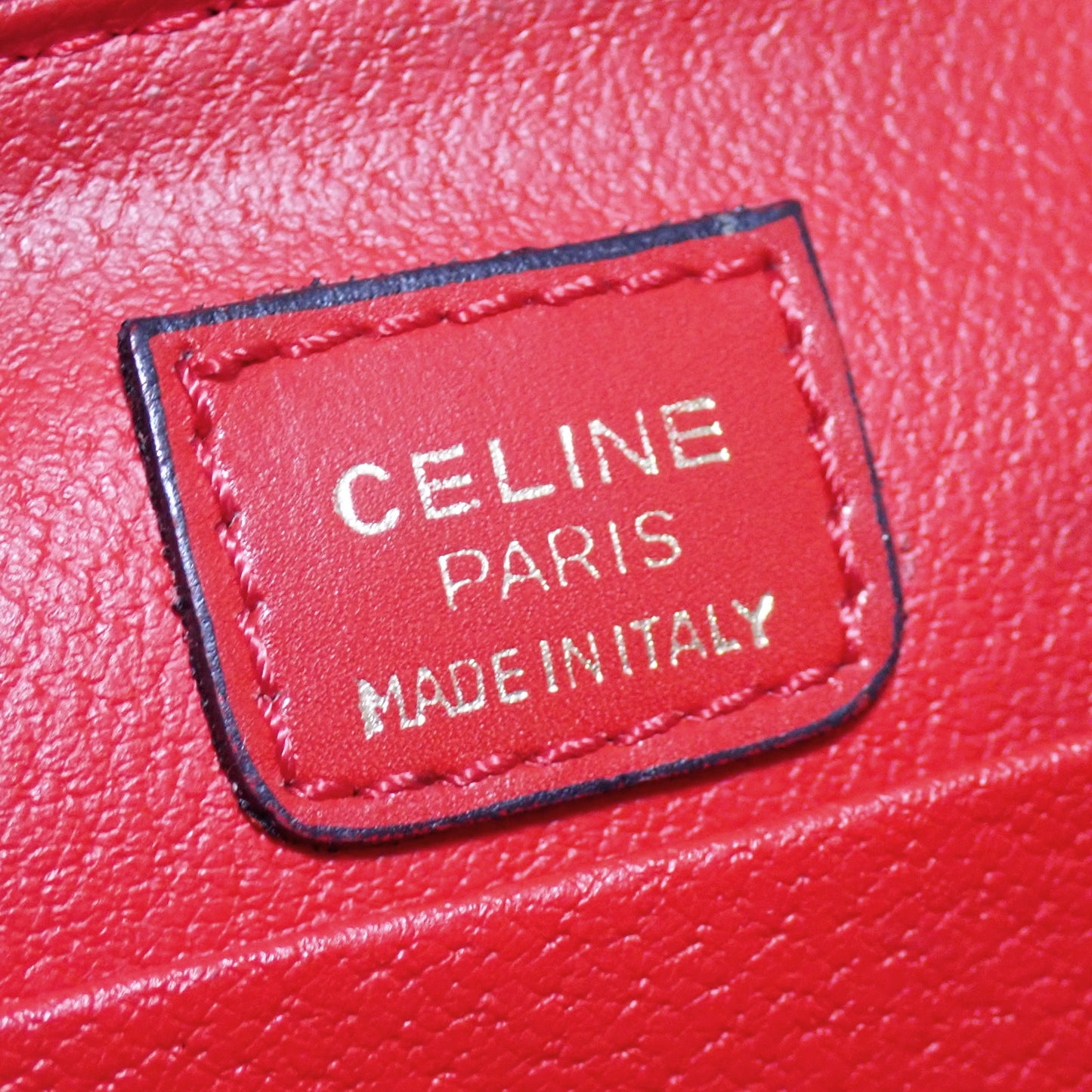 CELINE セリーヌ レザー メイクポーチ コスメ 大容量 ブラック レディース ポーチ