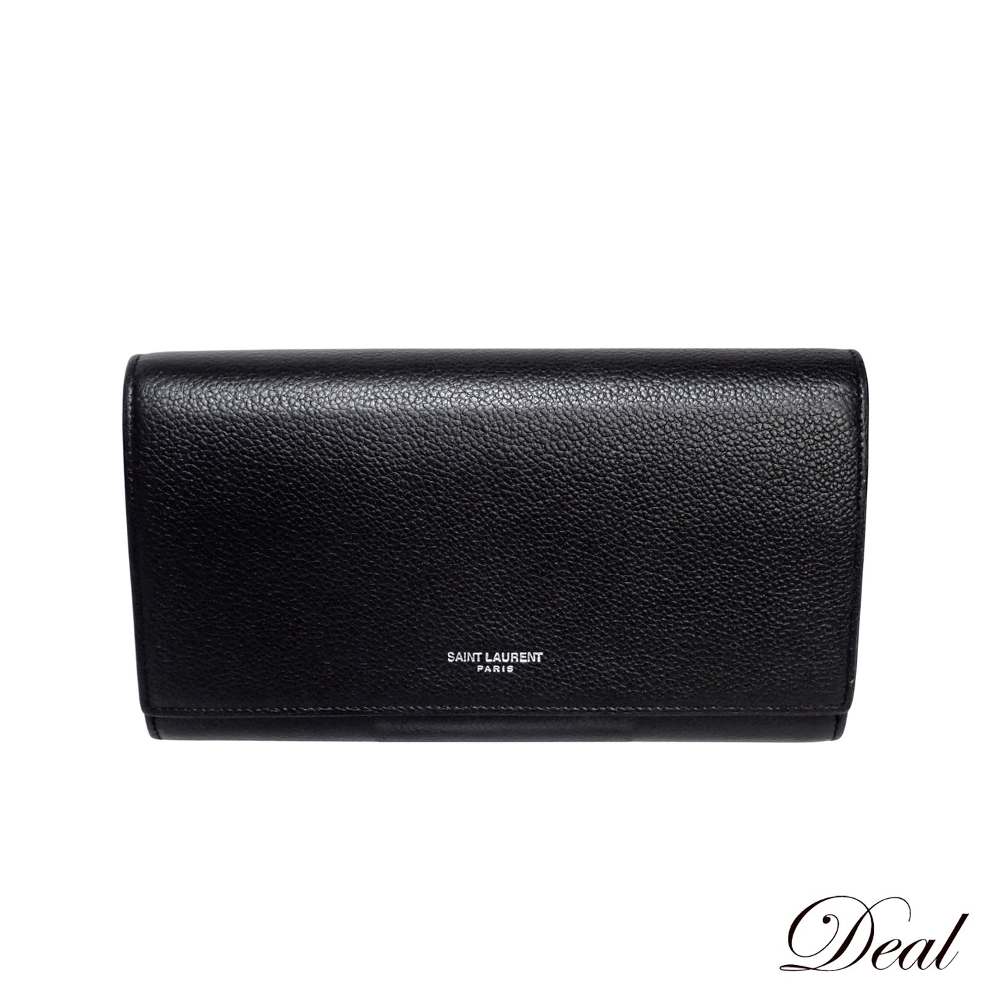 SAINT LAURENT サンローラン フラップ ブラック ブラック レディース 長財布