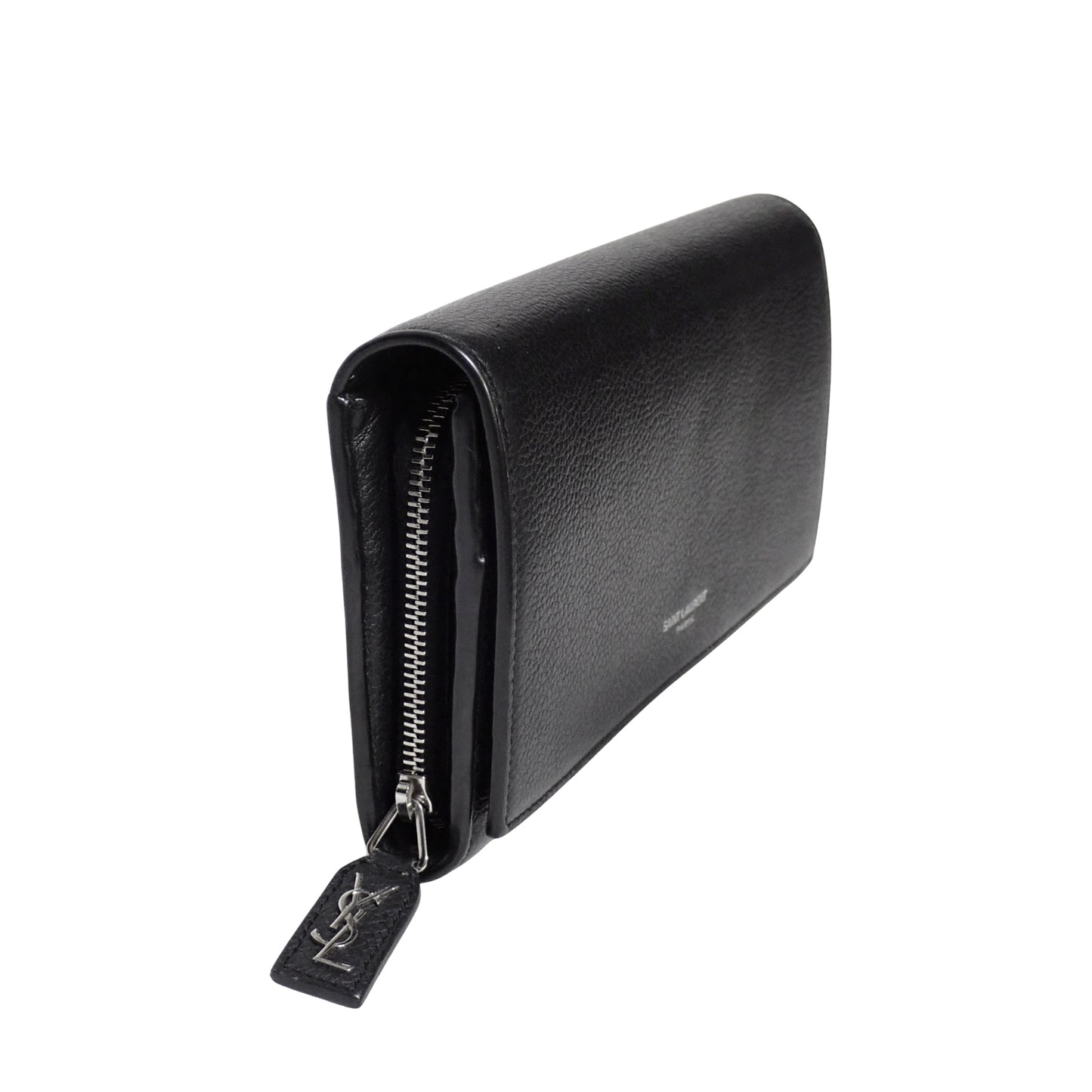 SAINT LAURENT サンローラン フラップ ブラック ブラック レディース 長財布