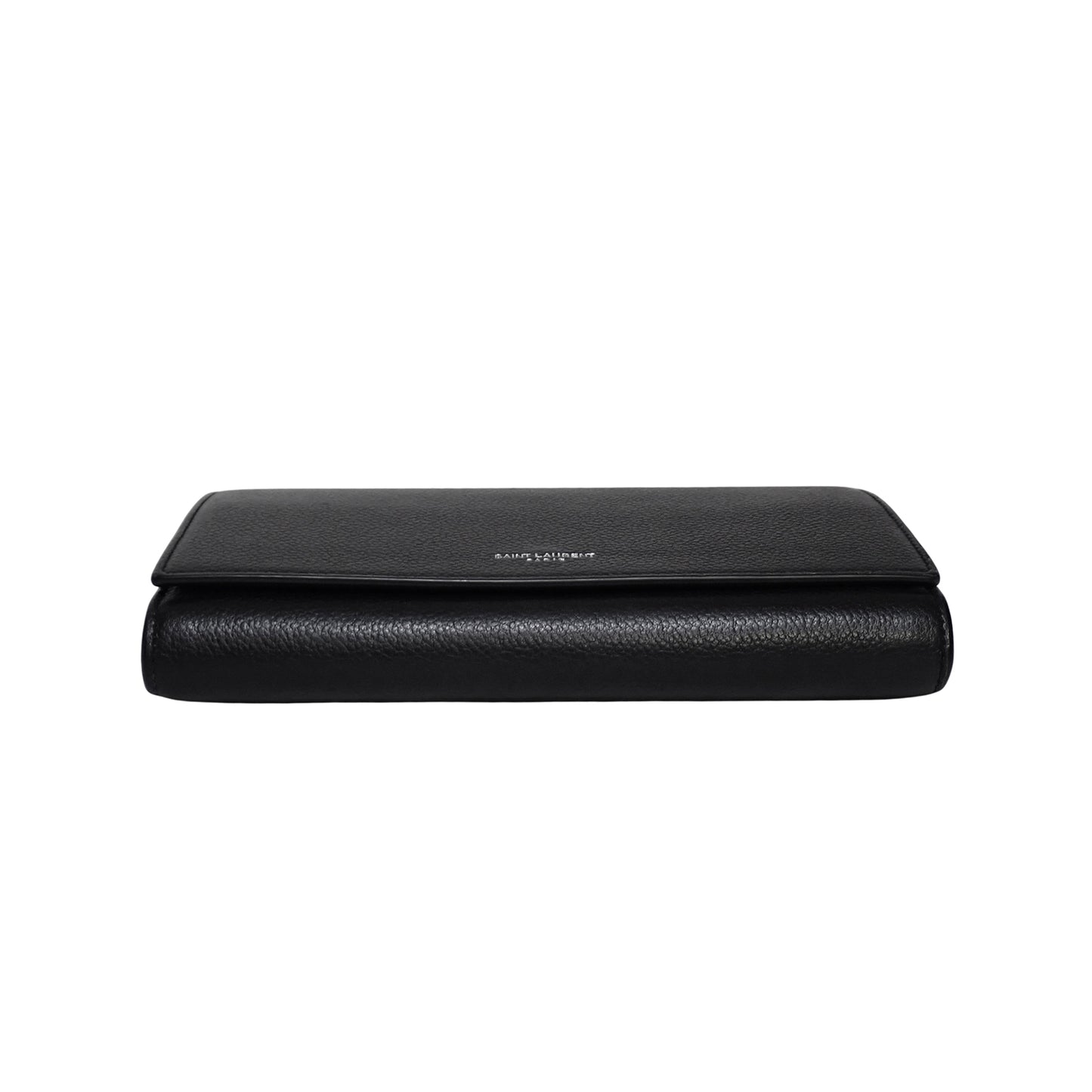 SAINT LAURENT サンローラン フラップ ブラック ブラック レディース 長財布