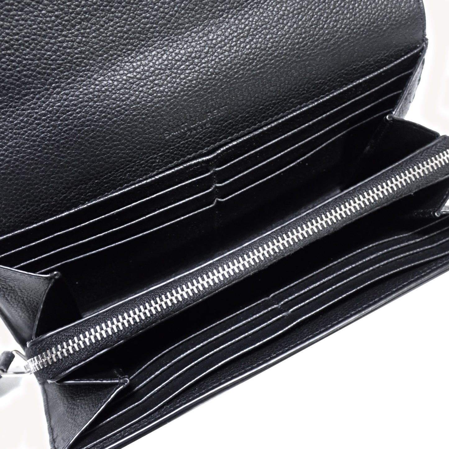 SAINT LAURENT サンローラン フラップ ブラック ブラック レディース 長財布