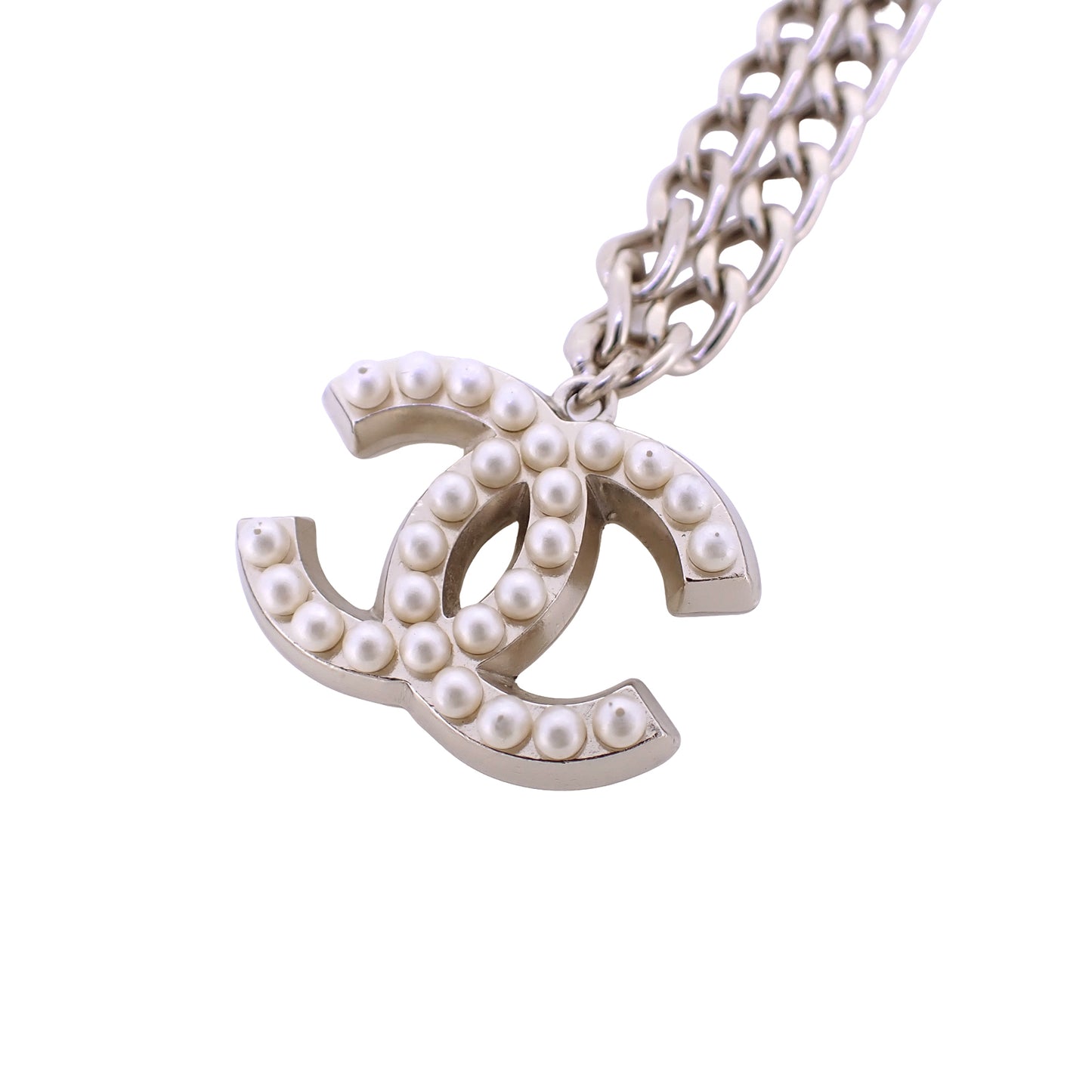 CHANEL シャネル ココマーク ラインパール シルバー 04A ヴィンテージ シルバー レディース ネックレス