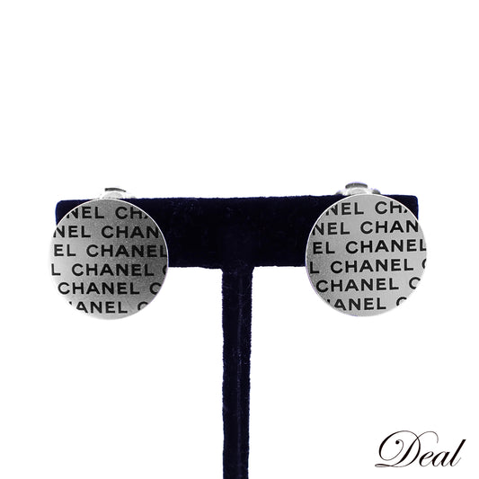 CHANEL シャネル ロゴ ラウンドプレート 00C ヴィンテージ シルバー シルバー レディース イヤリング