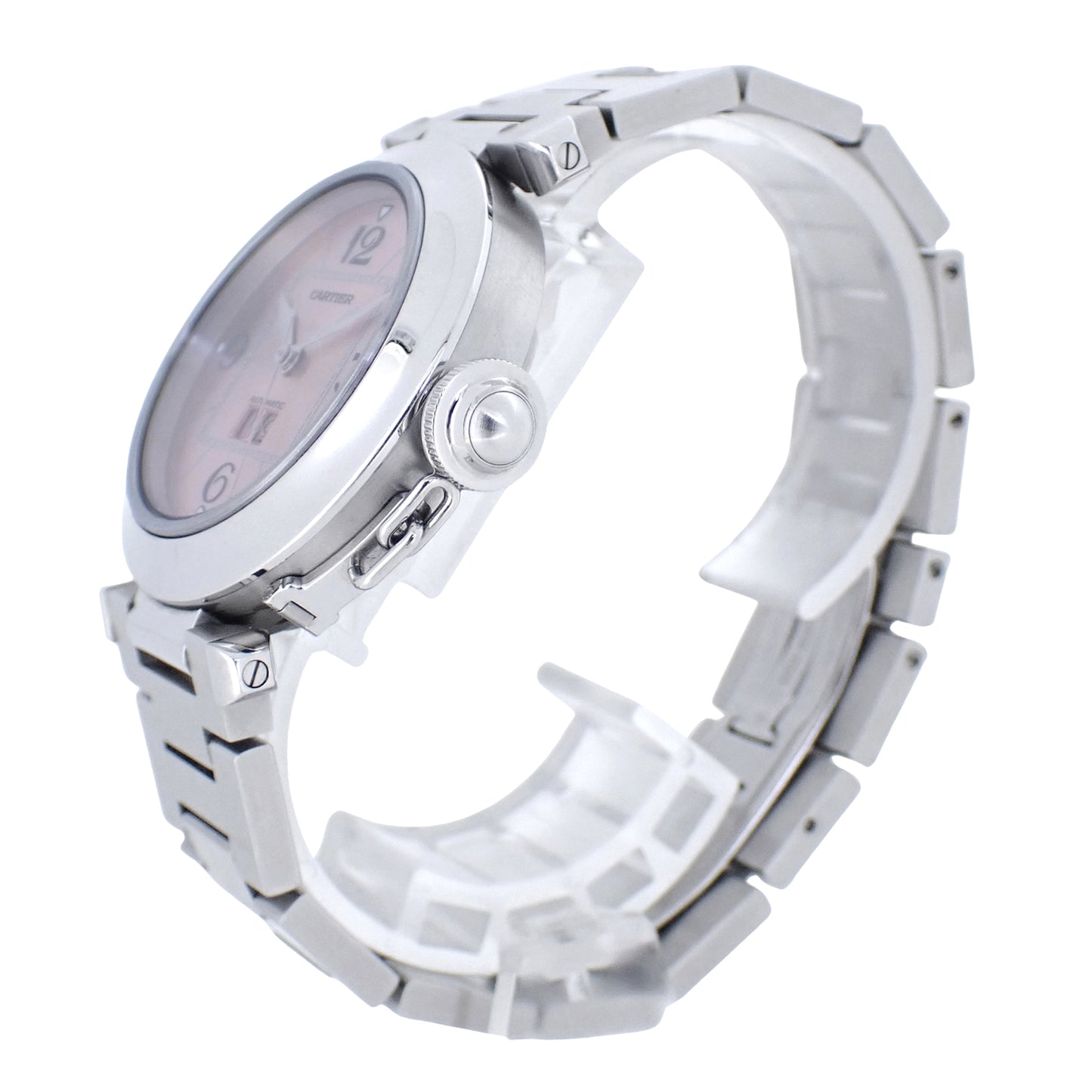 Cartier カルティエ パシャC ビッグデイト W31058M7 ピンク ボーイズ ユニセックス レディース 腕時計