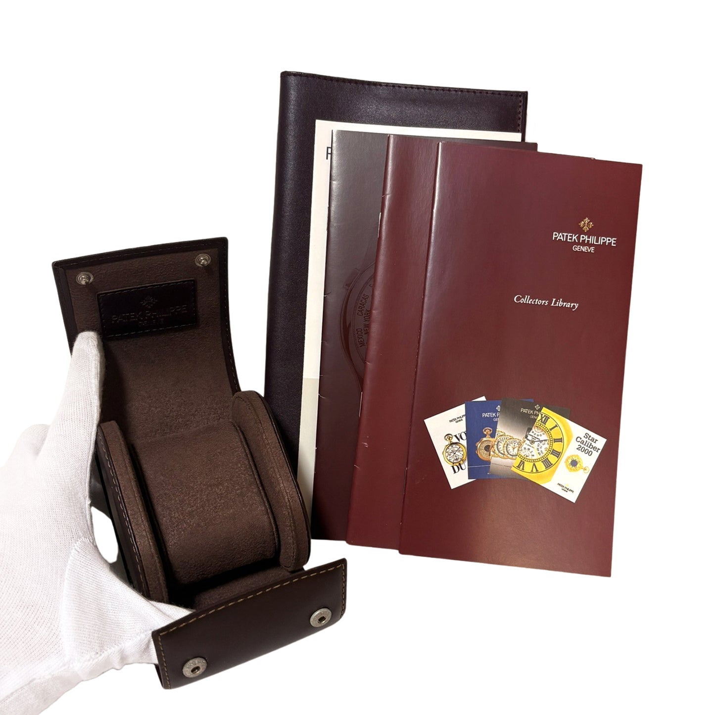 未使用 保管品 PATEK PHILIPPE パテックフィリップ 純正 トラベルケース ウォッチ 収納ケース BOX 冊子 付属品 ブラウン メンズ 時計パーツ