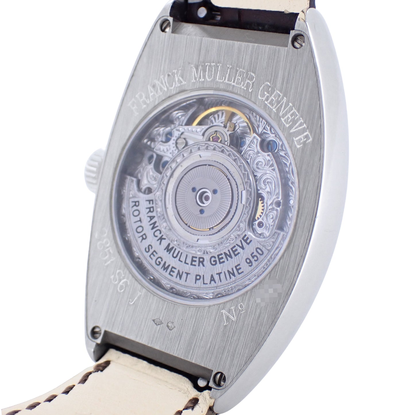 プラチナ950 日本限定モデル FRANCK MULLER フランクミュラー トノーカーベックス 2851S6J メンズ 腕時計