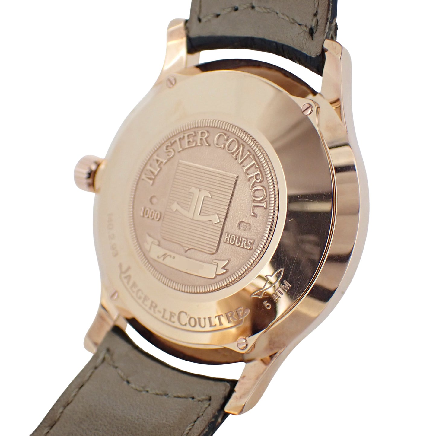 OH済 K18RG JAEGER LECOULTRE ジャガールクルト マスターコントロール リザーブ ド マルシェ Q1482420 140.2.93 メンズ 腕時計