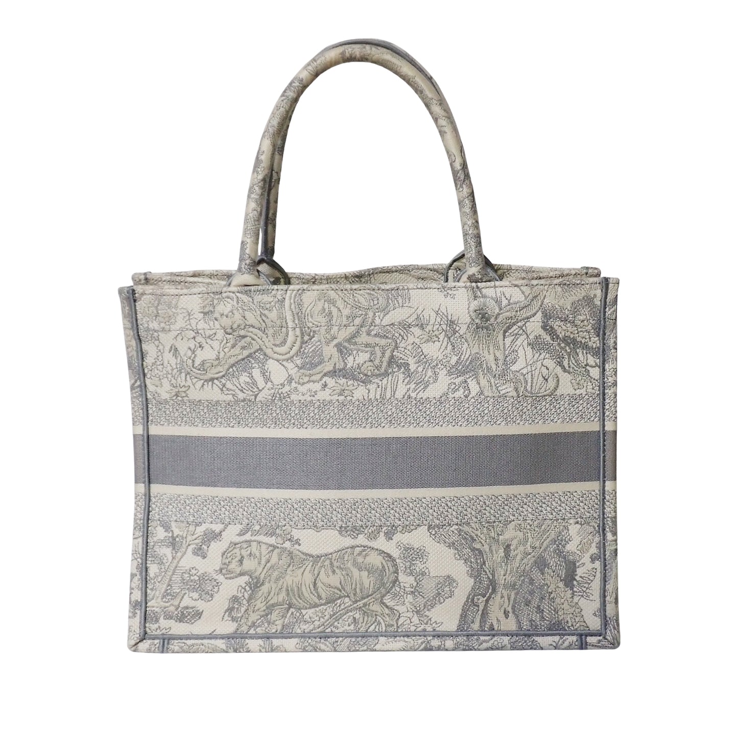 DIOR 디올 북 토트 미디엄 토일 드 주이 자수 M1296ZTDT_M20I 화이트 여성용 토트백