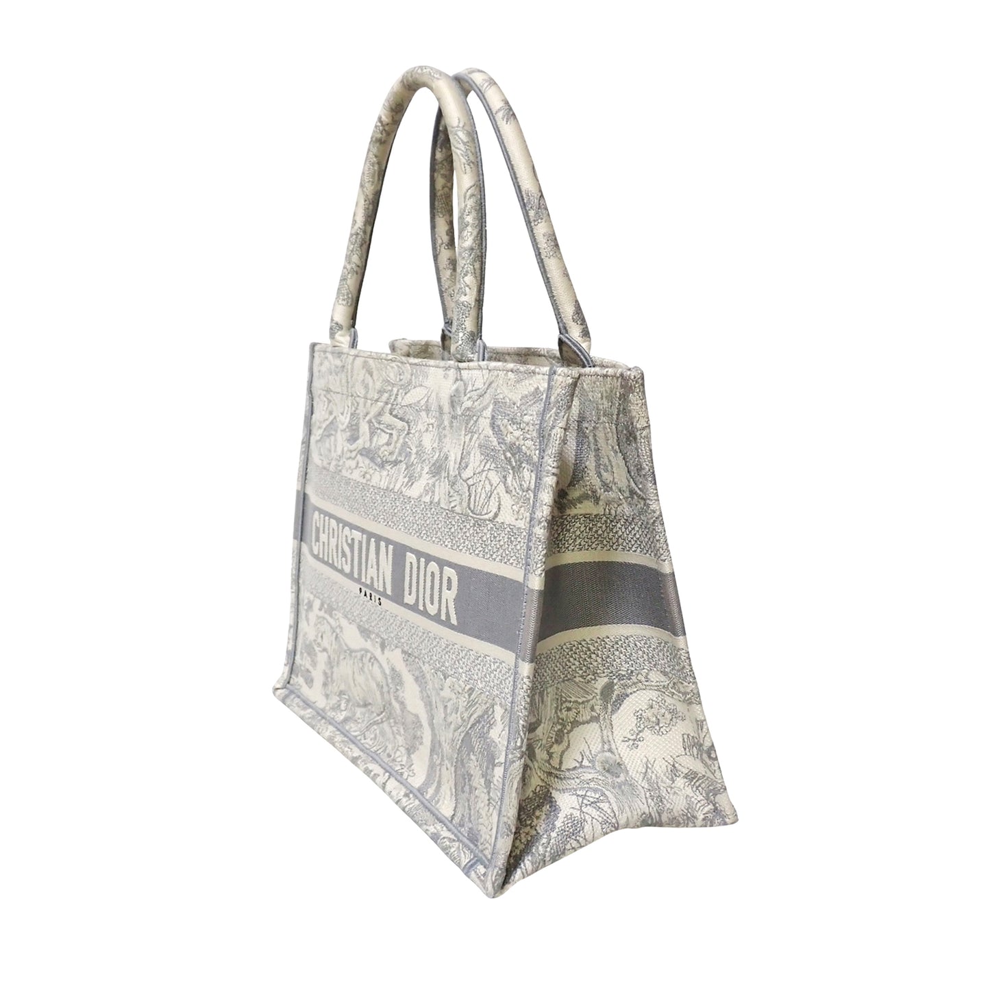 DIOR ディオール BookTote ブックトート ミディアム トワル ドゥ ジュイ エンブロイダリー M1296ZTDT_M20I ホワイト レディース トートバッグ