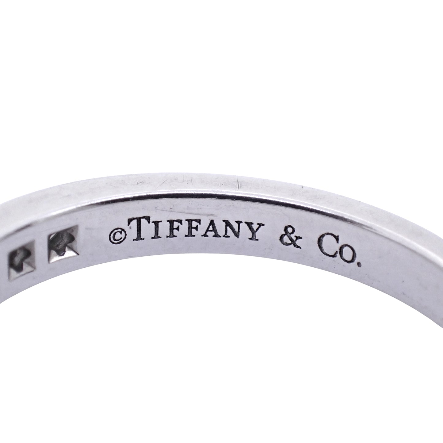 TIFFANY&Co. ティファニー ハーフエタニティ ダイヤ PT950 9号 シルバー レディース リング 指輪