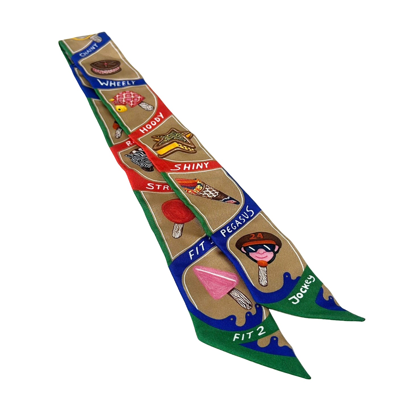 HERMES エルメス ツイリー Funny Ice cream ファニー・アイスクリーム マルチカラー レディース スカーフ