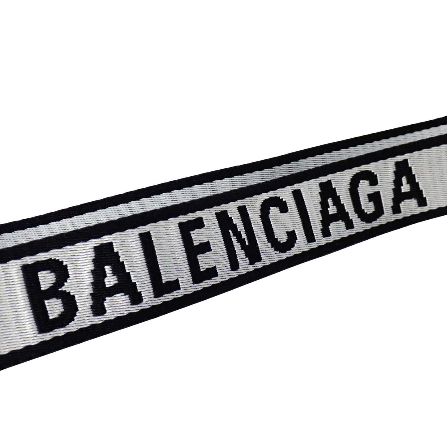 BALENCIAGA バレンシアガ ロゴ ジャガード Dリングバックル グレー ブラック グレー メンズ ベルト