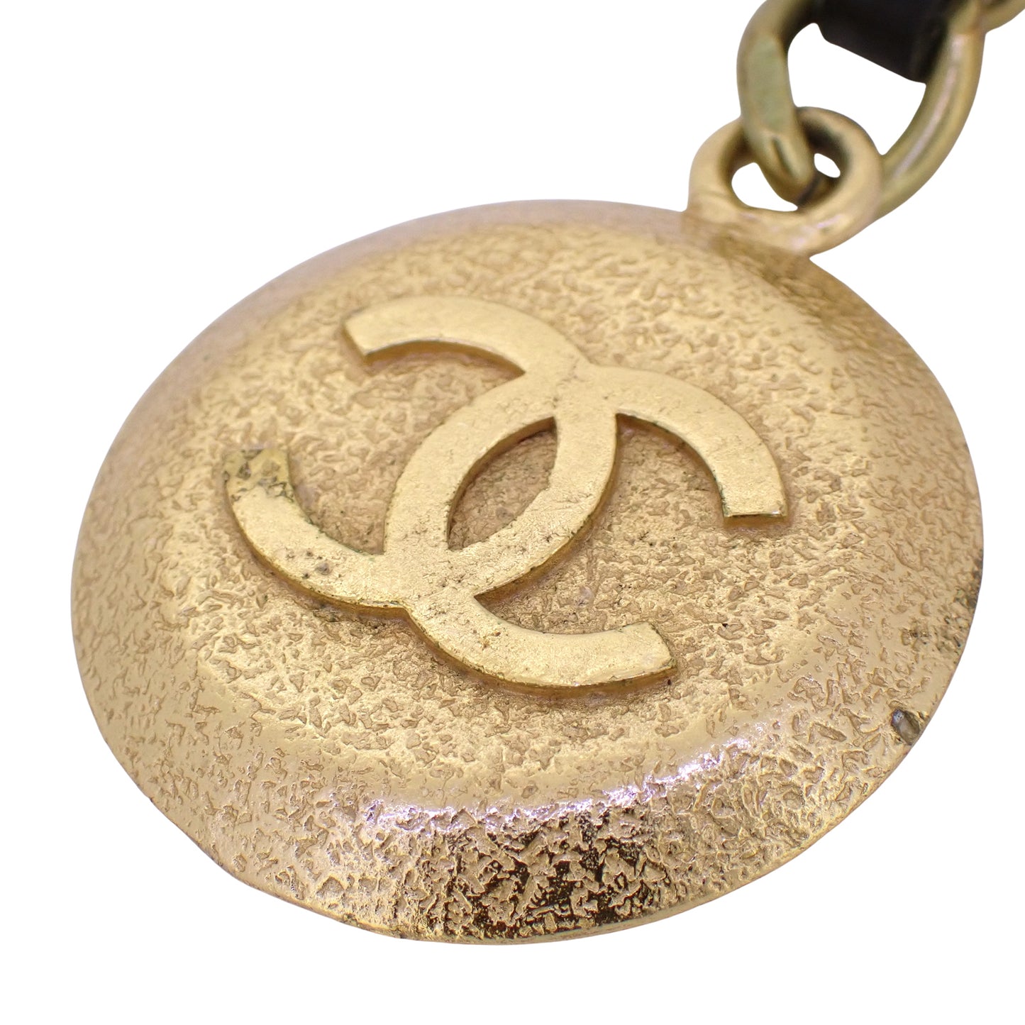 CHANEL シャネル ココマーク レザーチェーン キーリング 95P ゴールド ヴィンテージ ゴールド レディース キーホルダー