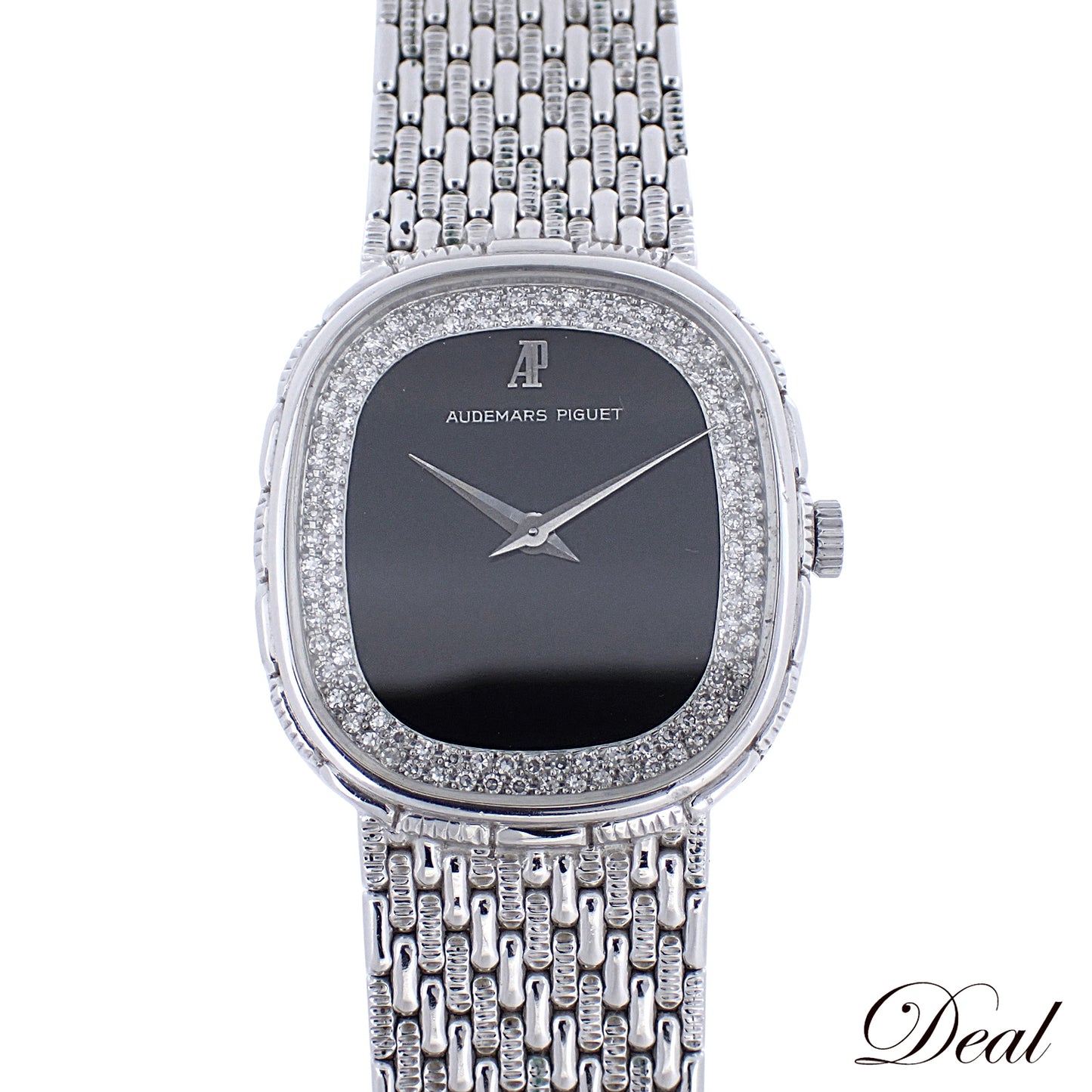 K18WG AUDEMARS PIGUET オーデマピゲ コブラ ダイヤ文字盤 メンズ 腕時計