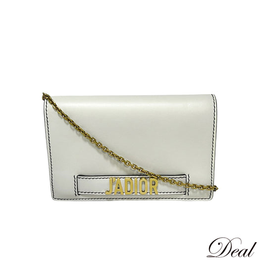DIOR ディオール J'ADIOR ジャディオール チェーンバッグ レザー ホワイト レディース ショルダーバッグ