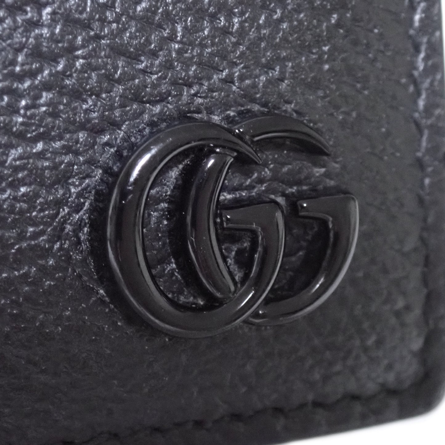 GUCCI グッチ GGマーモント レザー 428725 ブラック メンズ 二つ折り財布