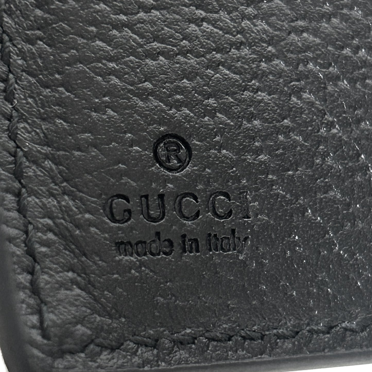 GUCCI グッチ GGマーモント レザー 428725 ブラック メンズ 二つ折り財布