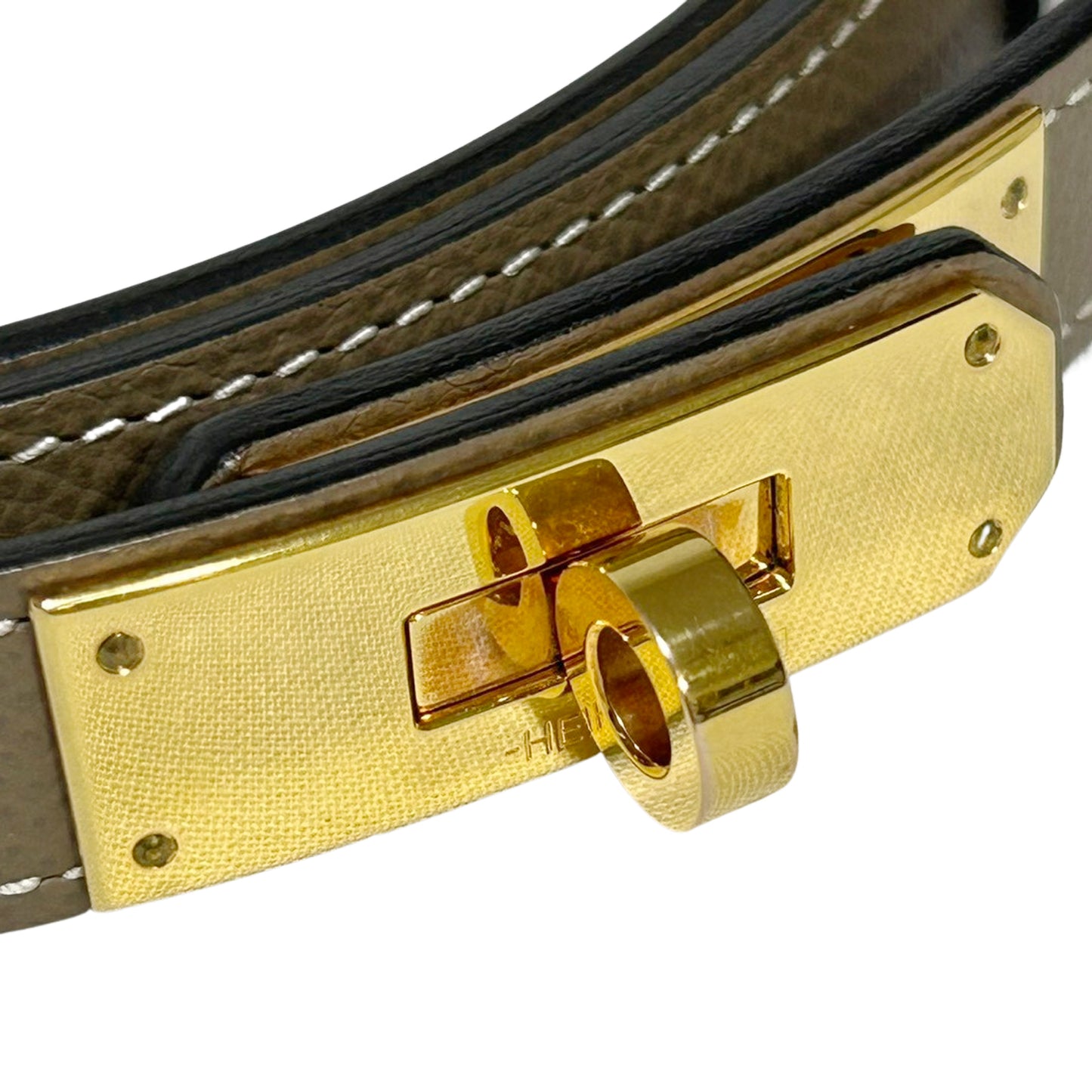 HERMES エルメス ケリー 18 レザー H069853CC18 エトゥープ ゴールド金具 ベージュ レディース ベルト
