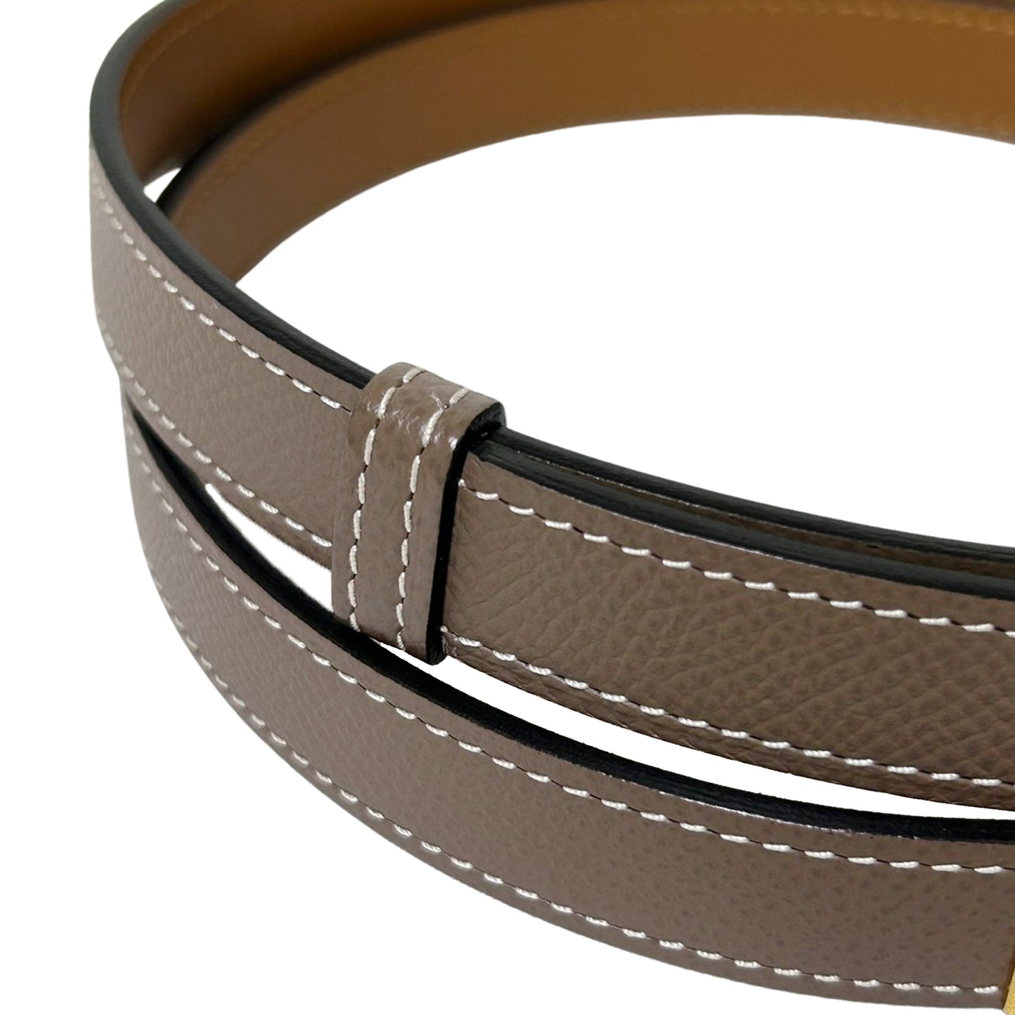 HERMES エルメス ケリー 18 レザー H069853CC18 エトゥープ ゴールド金具 ベージュ レディース ベルト