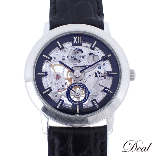 K18WG 999本限定 Eterna エテルナ スケルトン 1856 手巻き メンズ 腕時計
