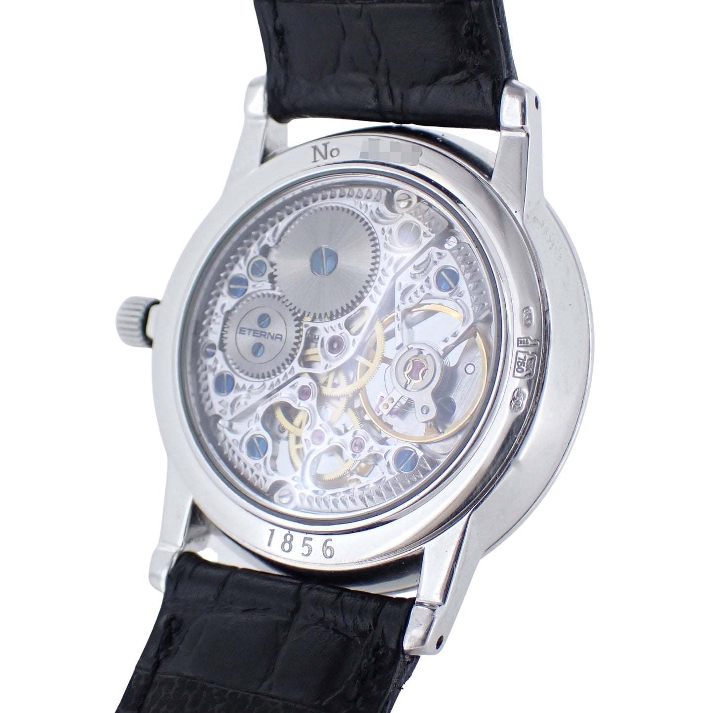 K18WG 999本限定 Eterna エテルナ スケルトン 1856 手巻き メンズ 腕時計