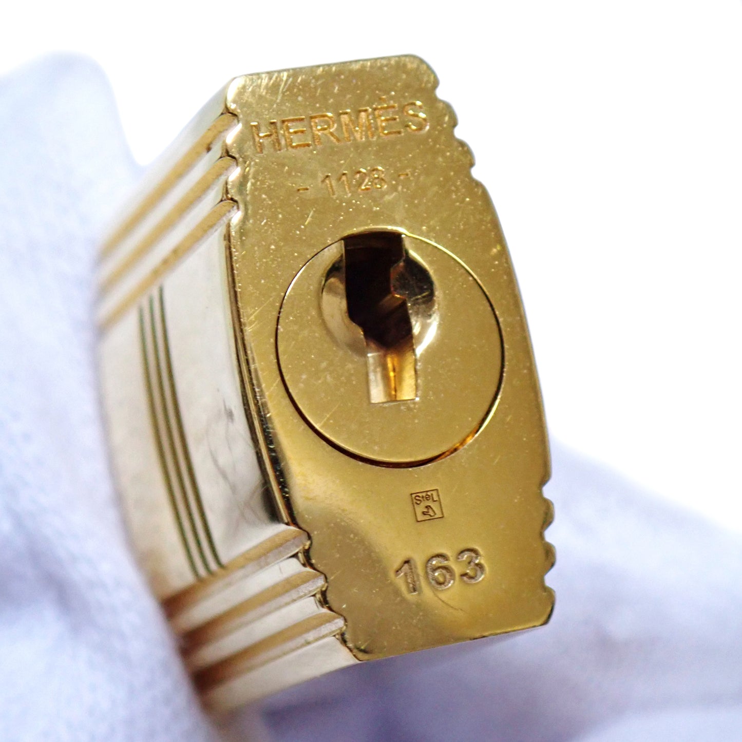 HERMES エルメス ピコタンロック MM トゴ ゴールド金具 D刻印 グレー レディース ハンドバッグ