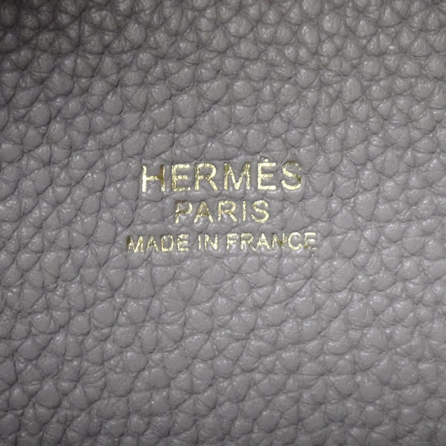 HERMES エルメス ピコタンロック MM トゴ ゴールド金具 D刻印 グレー レディース ハンドバッグ