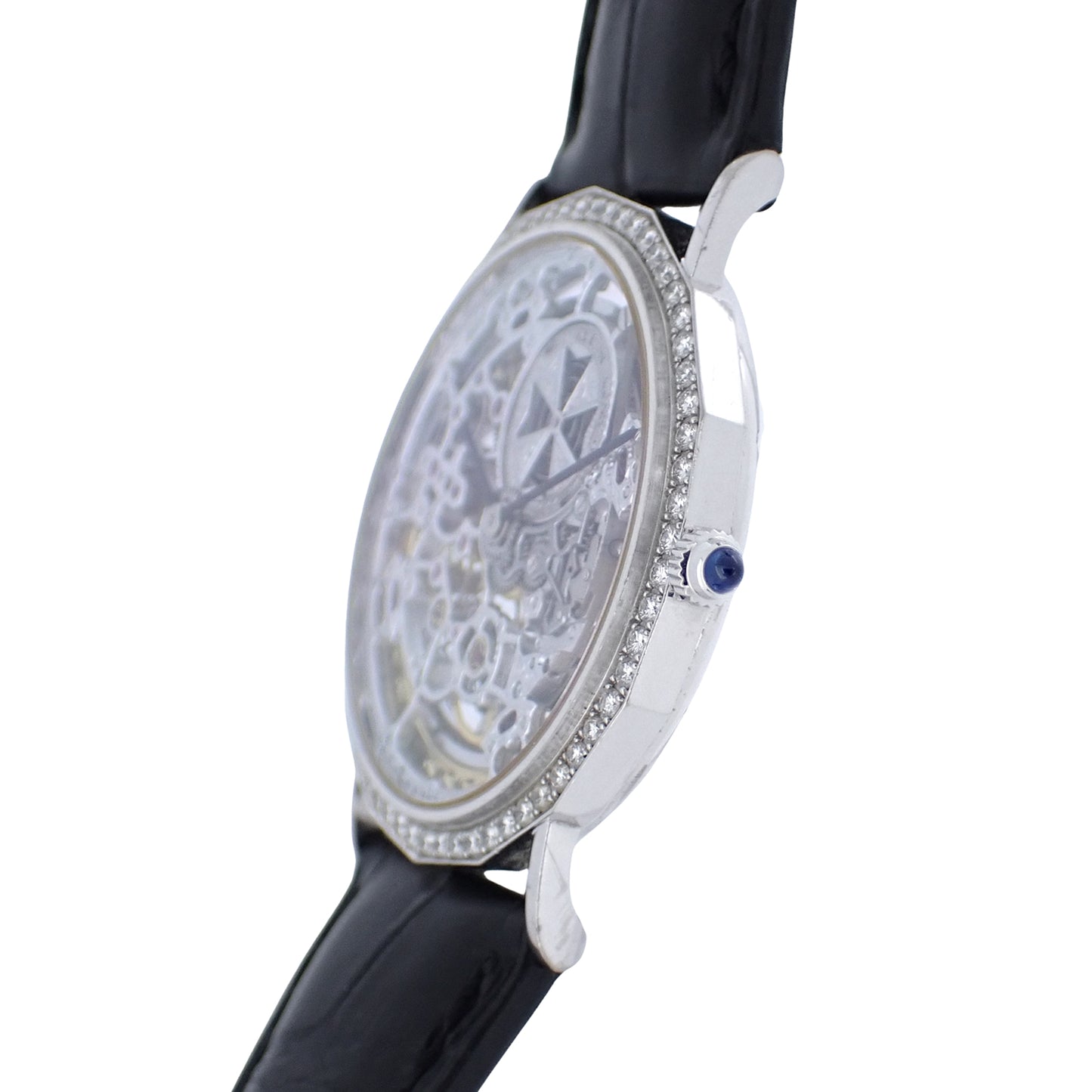 K18WG ベゼルダイヤ VACHERON CONSTANTIN ヴァシュロンコンスタンタン スケルトン 34mm 43502/2 メンズ 腕時計