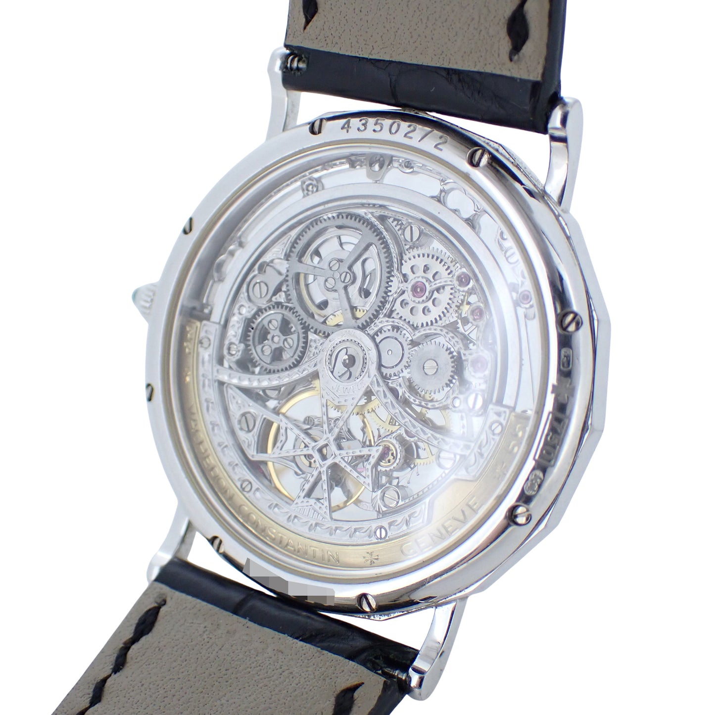 K18WG ベゼルダイヤ VACHERON CONSTANTIN ヴァシュロンコンスタンタン スケルトン 34mm 43502/2 メンズ 腕時計