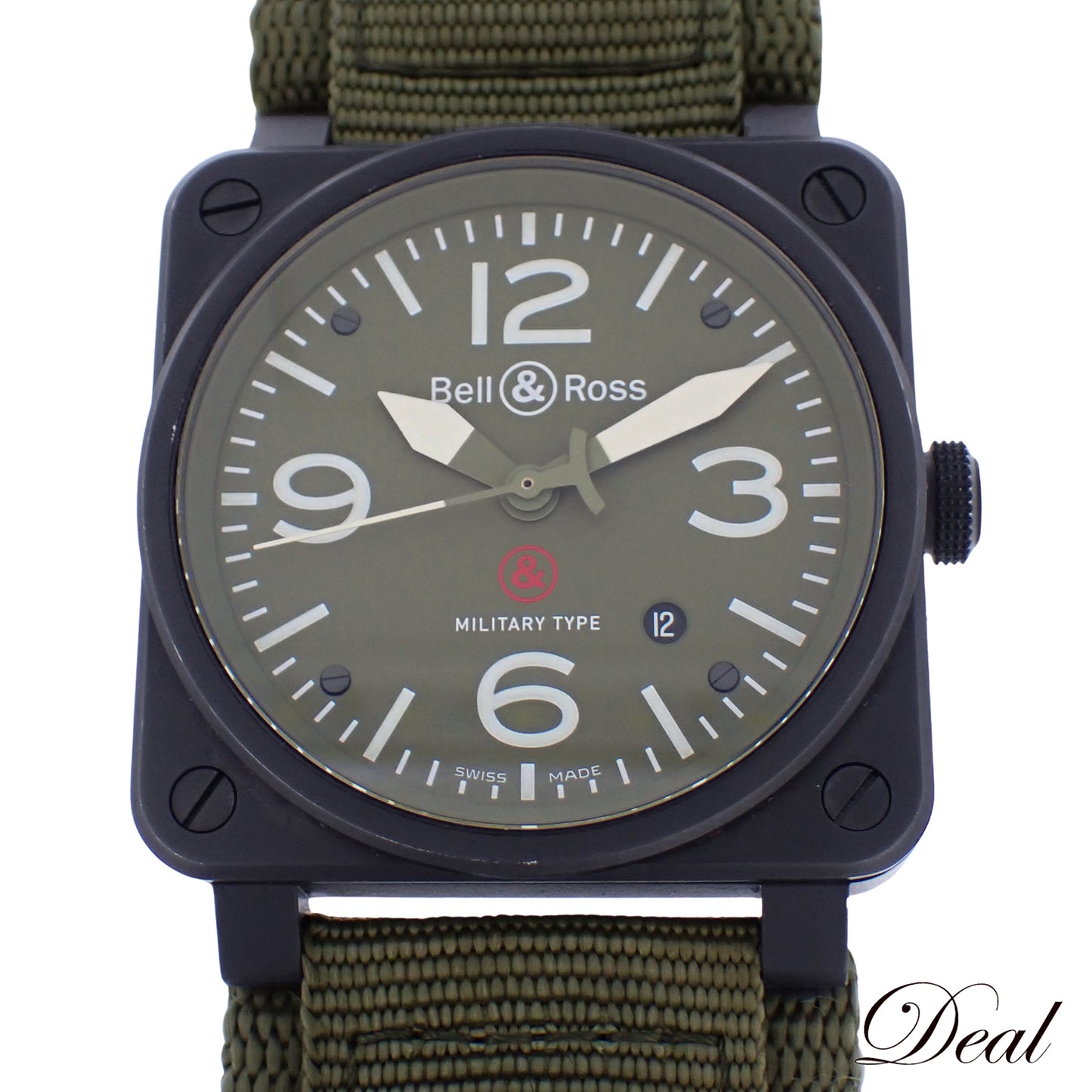 Bell＆Ross ベル＆ロス ミリタリー デイト BR03-92 カーキ メンズ 腕時計