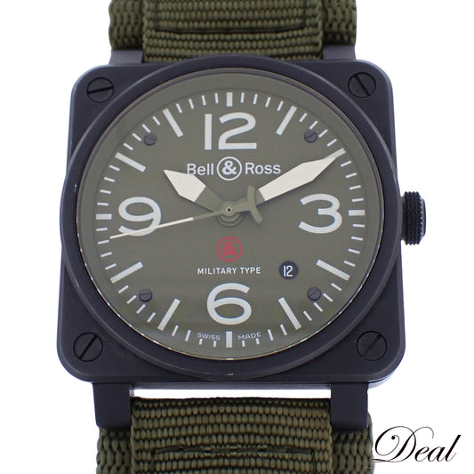 Bell＆Ross ベル＆ロス ミリタリー デイト BR03-92 カーキ メンズ 腕時計