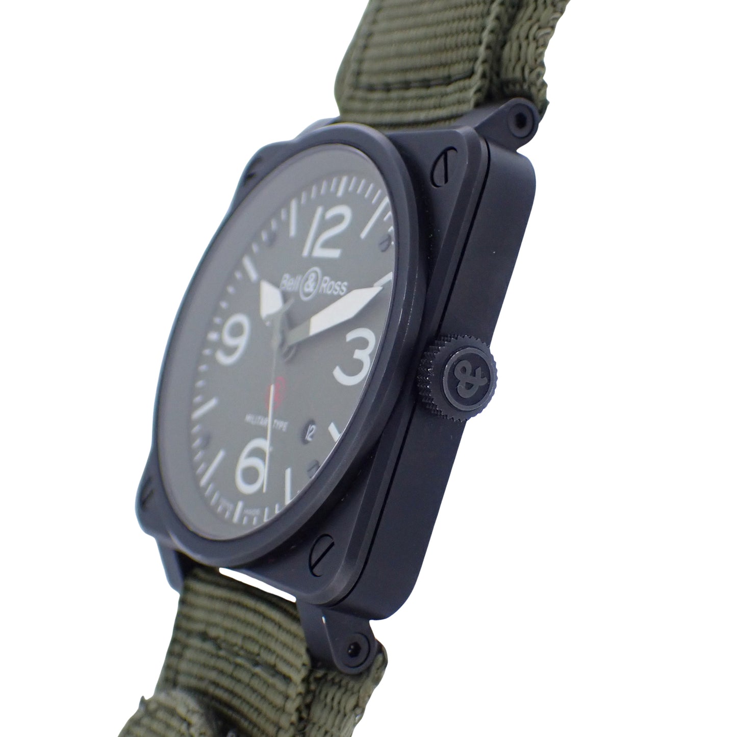 Bell＆Ross ベル＆ロス ミリタリー デイト BR03-92 カーキ メンズ 腕時計