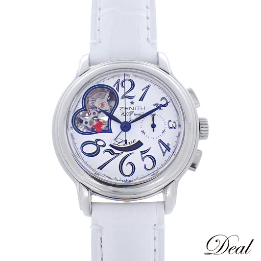 ZENITH ゼニス クロノマスター スターオープン ハート 03.1230.4021 エルプリメロ レディース 腕時計