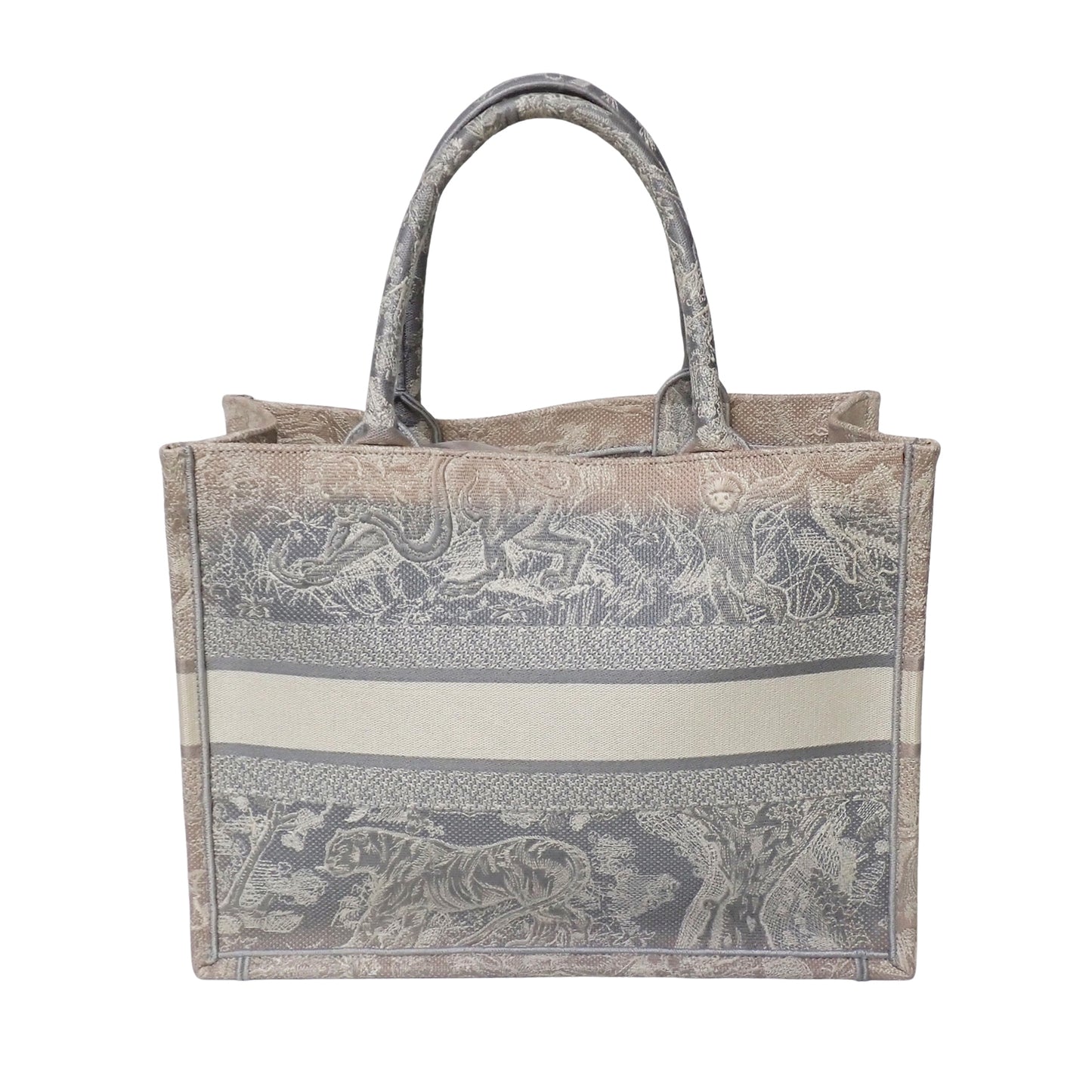 DIOR ディオール BookTote ブックトート ミディアム トワル ドゥ ジュイ エンブロイダリー M1296ZRGO_M20I グレー グレー レディース トートバッグ