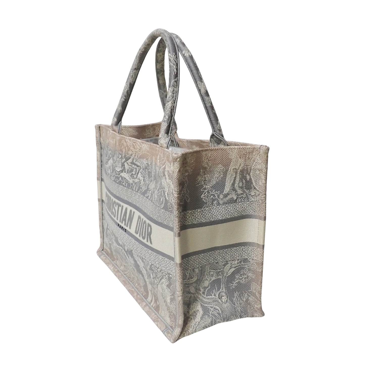 DIOR ディオール BookTote ブックトート ミディアム トワル ドゥ ジュイ エンブロイダリー M1296ZRGO_M20I グレー グレー レディース トートバッグ