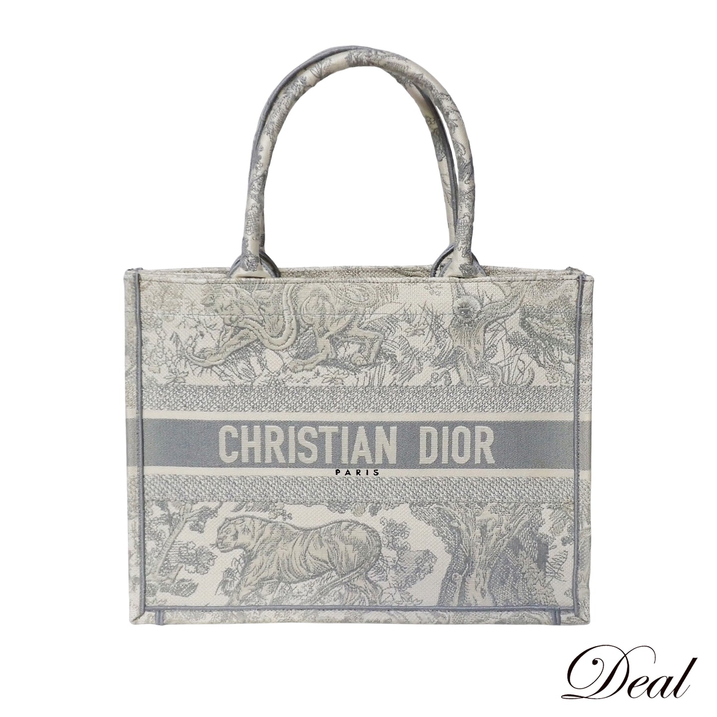 DIOR ディオール BookTote ブックトート ミディアム トワル ドゥ ジュイ エンブロイダリー M1296ZTDT_M20I ホワイト ホワイト レディース トートバッグ