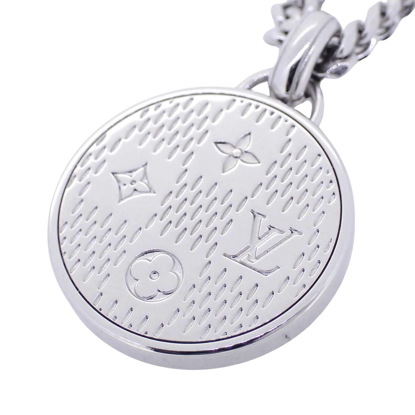 LOUIS VUITTON ルイ・ヴィトン ペンダント ダミエ ステープル M02446 シルバー メンズ ネックレス
LV