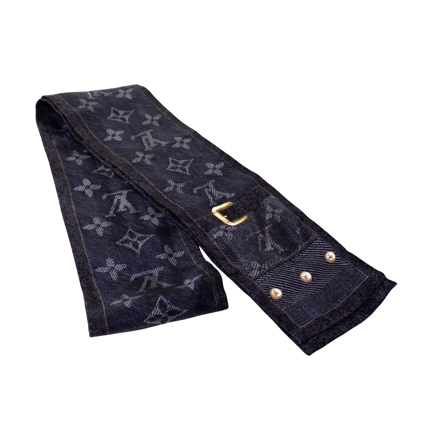 LOUIS VUITTON ルイ・ヴィトン バンドー ニュー デニム M72338 グレー レディース スカーフ
LV