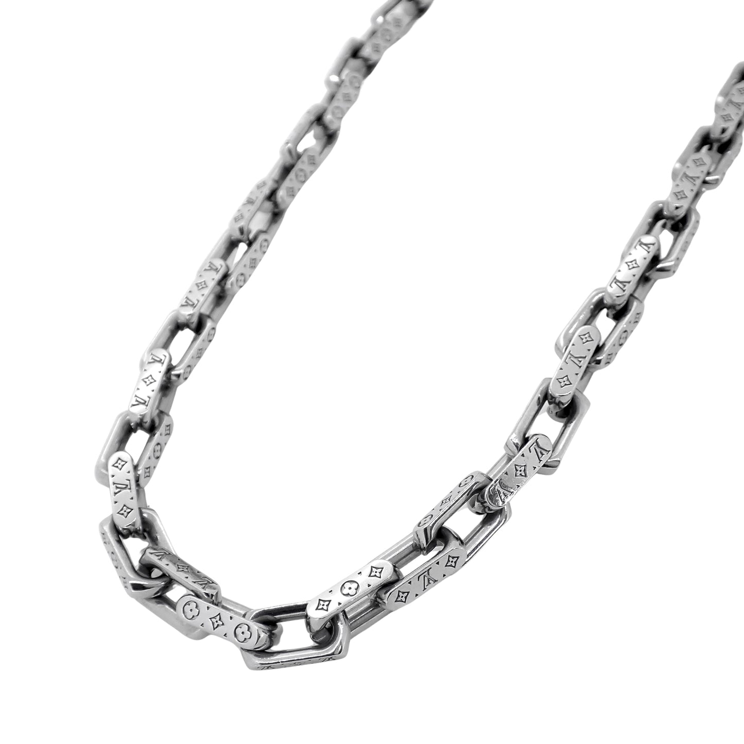 LOUIS VUITTON ルイ・ヴィトン ミニ モノグラム チェーン コリエ M03305 シルバー メンズ ネックレス
LV