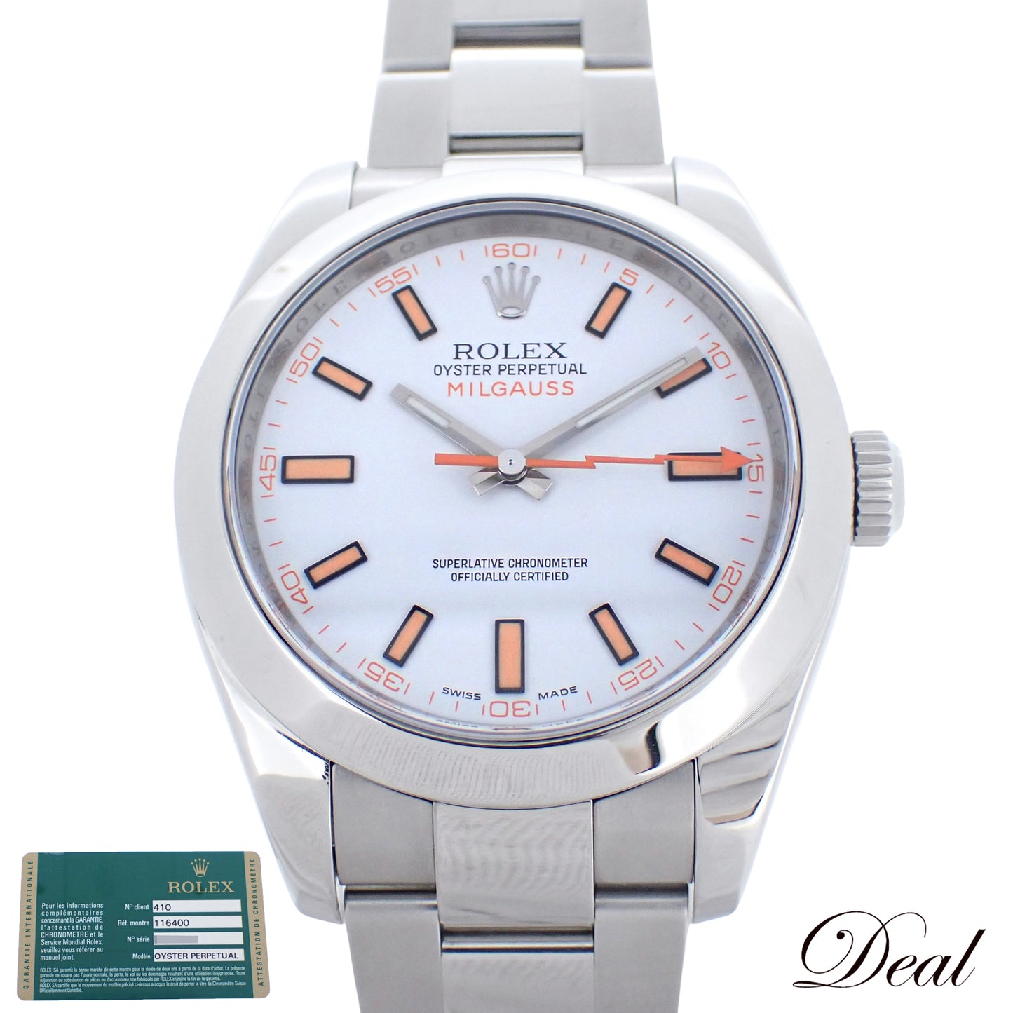 ROLEX ロレックス ミルガウス M 116400 ホワイト メンズ 腕時計