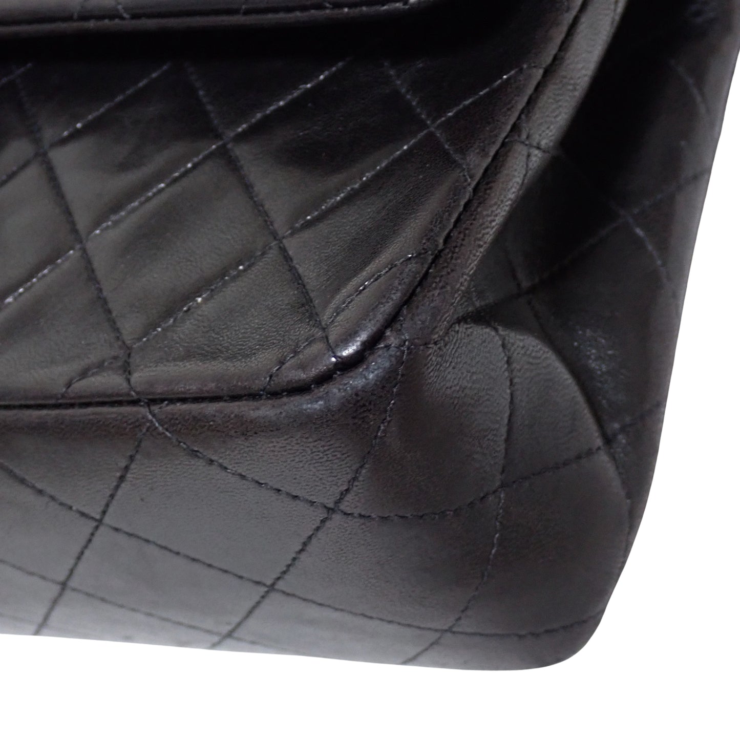 CHANEL シャネル マトラッセ 25 ダブルチェーン ダブルフラップ ゴールド金具 ブラック レディース ショルダーバッグ
