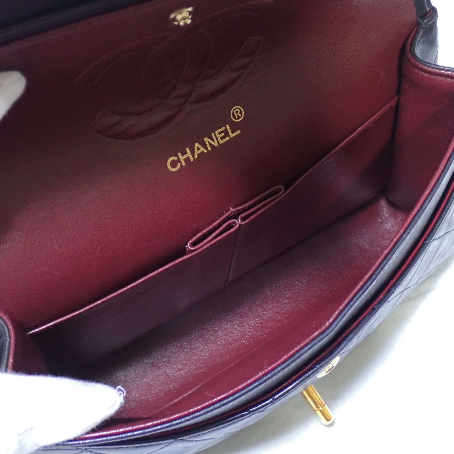 CHANEL シャネル マトラッセ 25 ダブルチェーン ダブルフラップ ゴールド金具 ブラック レディース ショルダーバッグ
