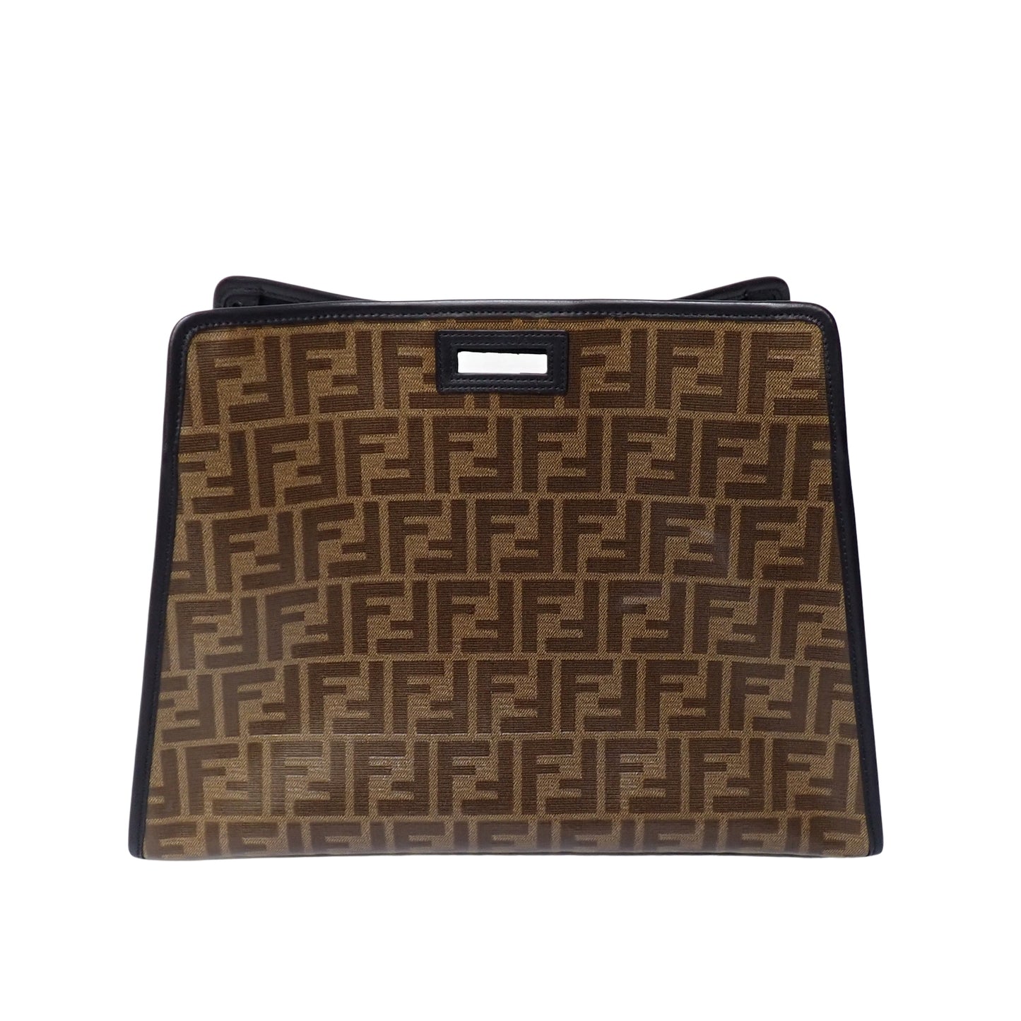 FENDI フェンディ ディフェンダー ピーカブー ミディアム バッグカバー ズッカ ブラウン レディース ハンドバッグ