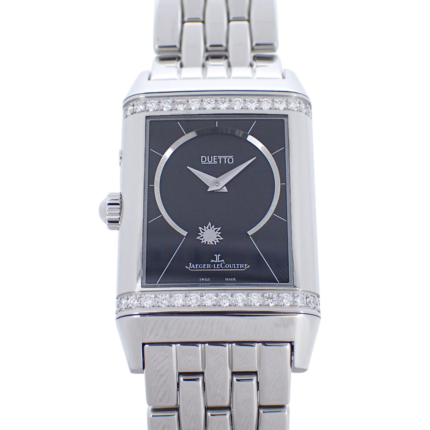 JAEGER LECOULTRE ジャガールクルト レベルソ デュエットデュオ Q2698120 ダイヤベゼル メンズ 腕時計