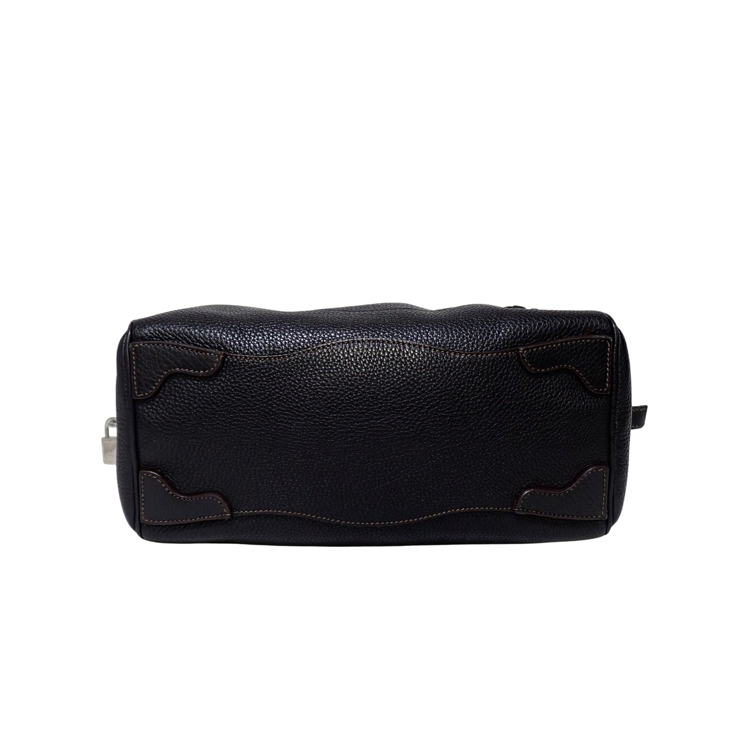 PRADA プラダ ミニボストン レザー BR3090 ヴィッテロダイノ ブラック レディース ハンドバッグ