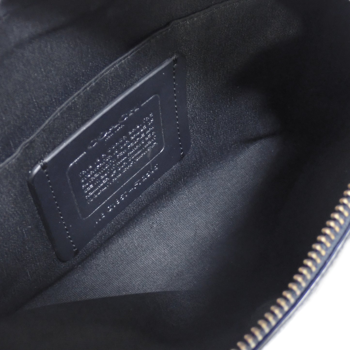COACH コーチ ペブルレザー クロスボディ ワンショルダー ウエストポーチ ブラック ブラック メンズ ボディバッグ