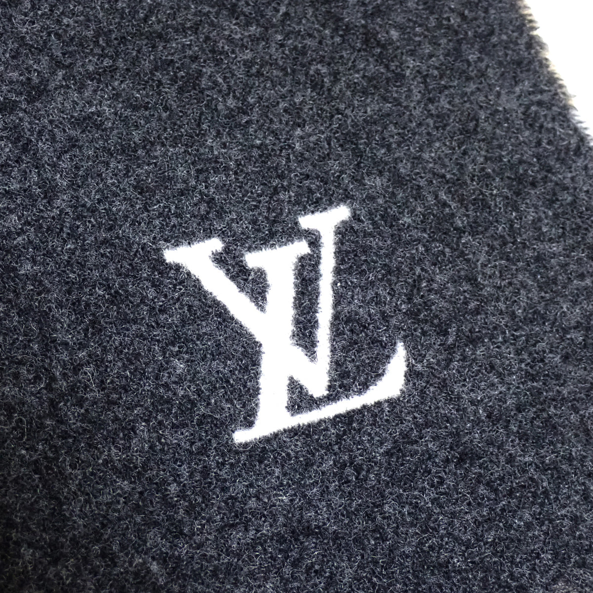 LOUIS VUITTON ルイ・ヴィトン エシャルプ・モノグラム チェックブロック M76589 ウール×カシミヤ ユニセックス グレー レディース マフラー
LV