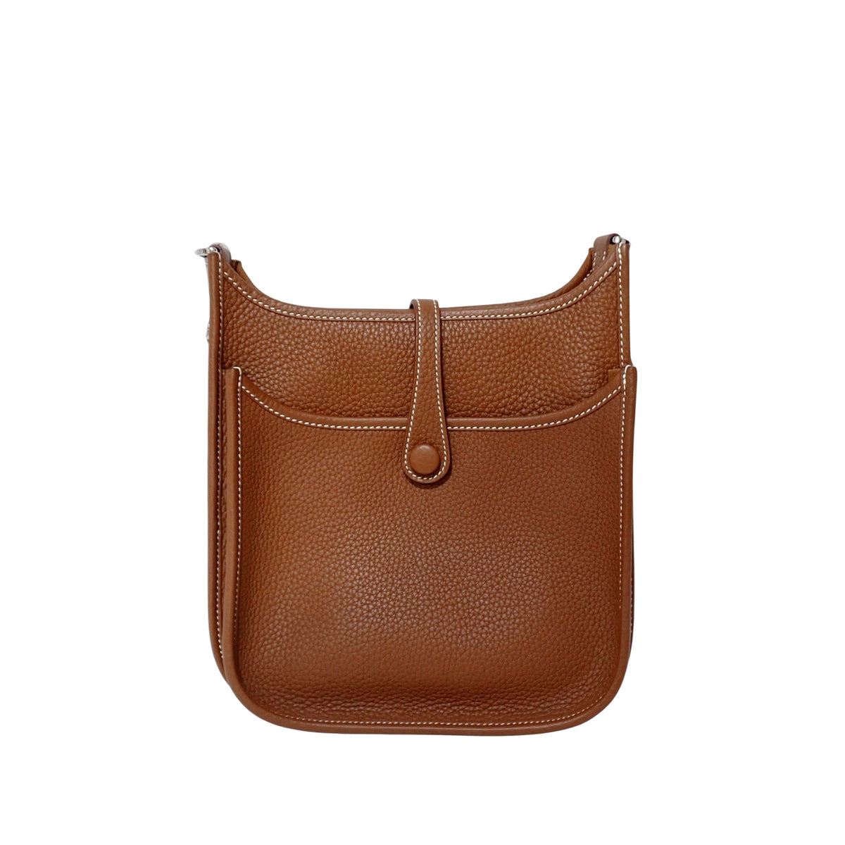美品 HERMES エルメス エヴリン 23 ゴールド シルバー金具 トリヨンクレマンス G刻印 ブラウン レディース ショルダーバッグ