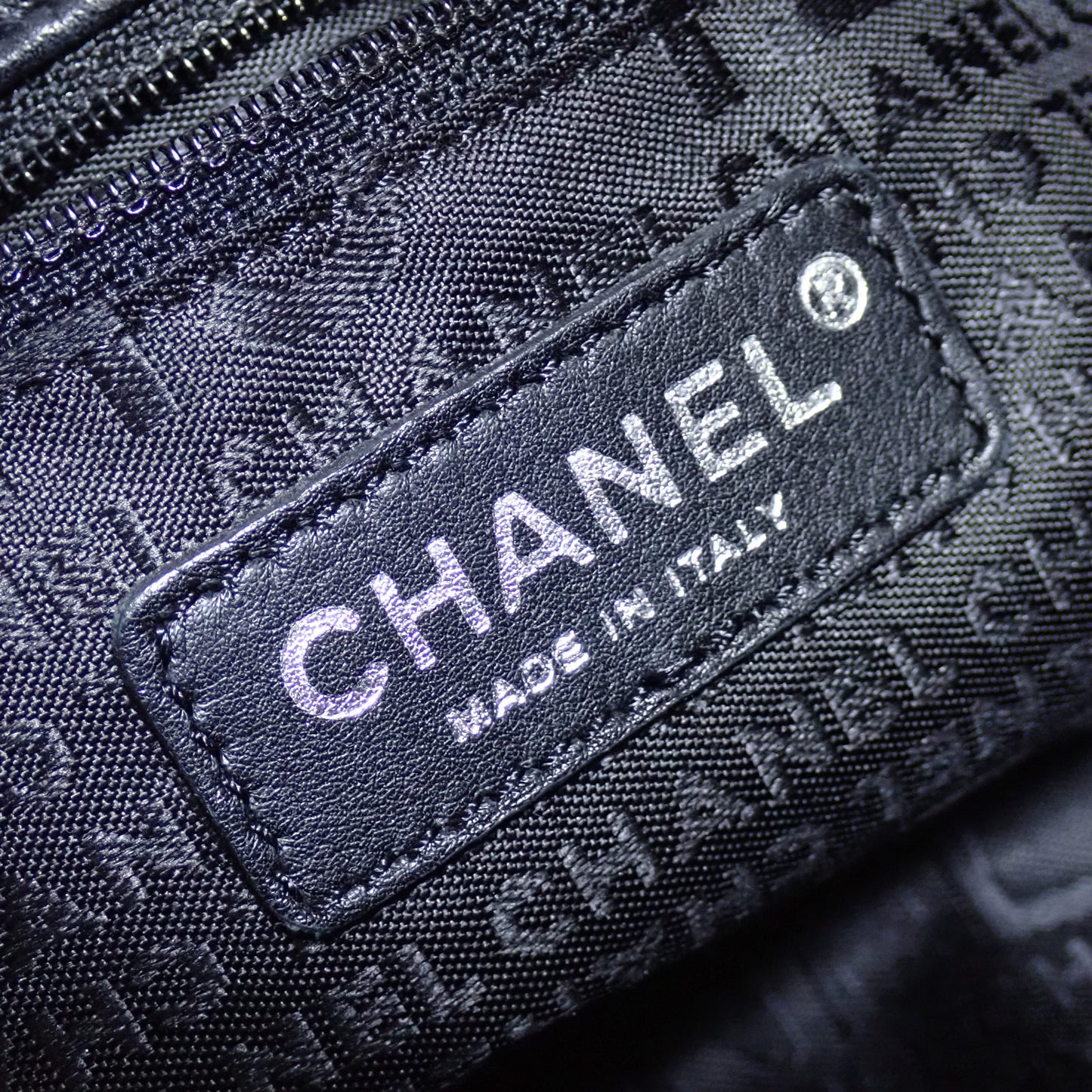 CHANEL シャネル ロゴ フリンジ タッセル レザー ブラック ブラック レディース ハンドバッグ