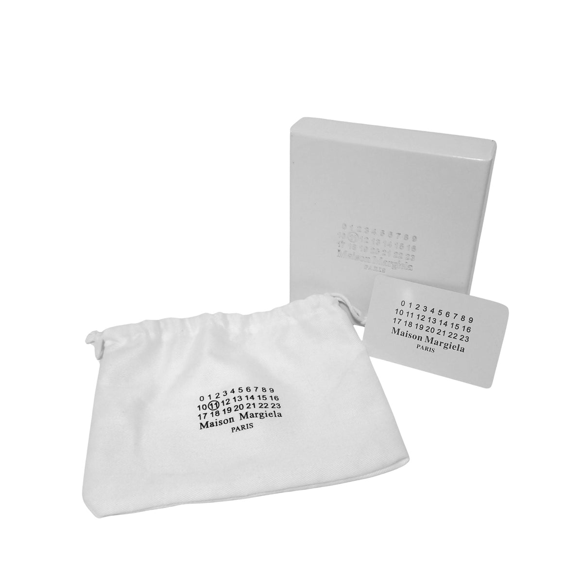 美品 Maison Margiela メゾンマルジェラ 4ステッチ キーリング付き ブラック メンズ カードケース